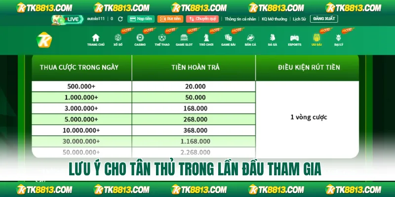 Lưu ý cho tân thủ trong lần đầu tham gia