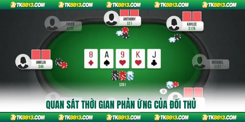 Quan sát thời gian phản ứng của đối thủ