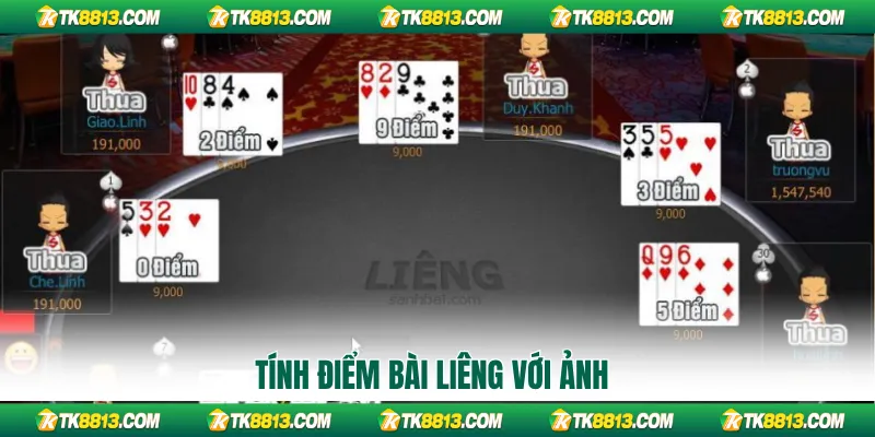 Tính điểm bài Liêng với Ảnh